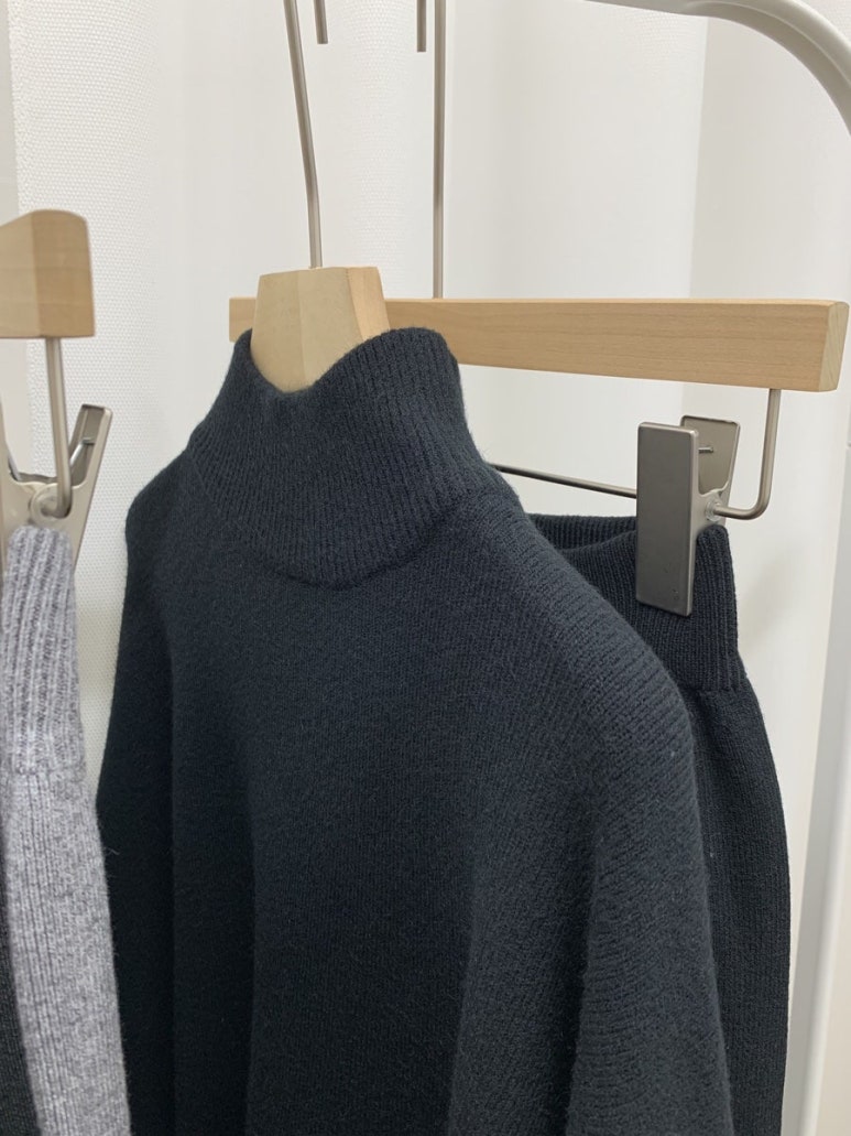 (F/W) Half neck knit set