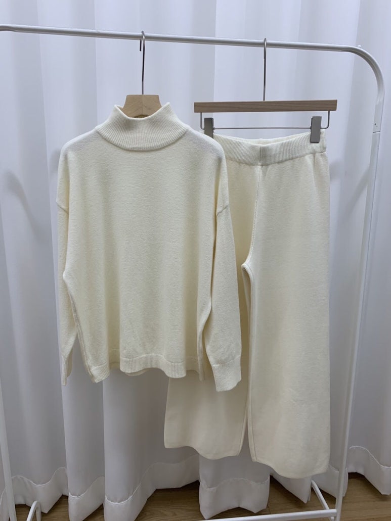 (F/W) Half neck knit set