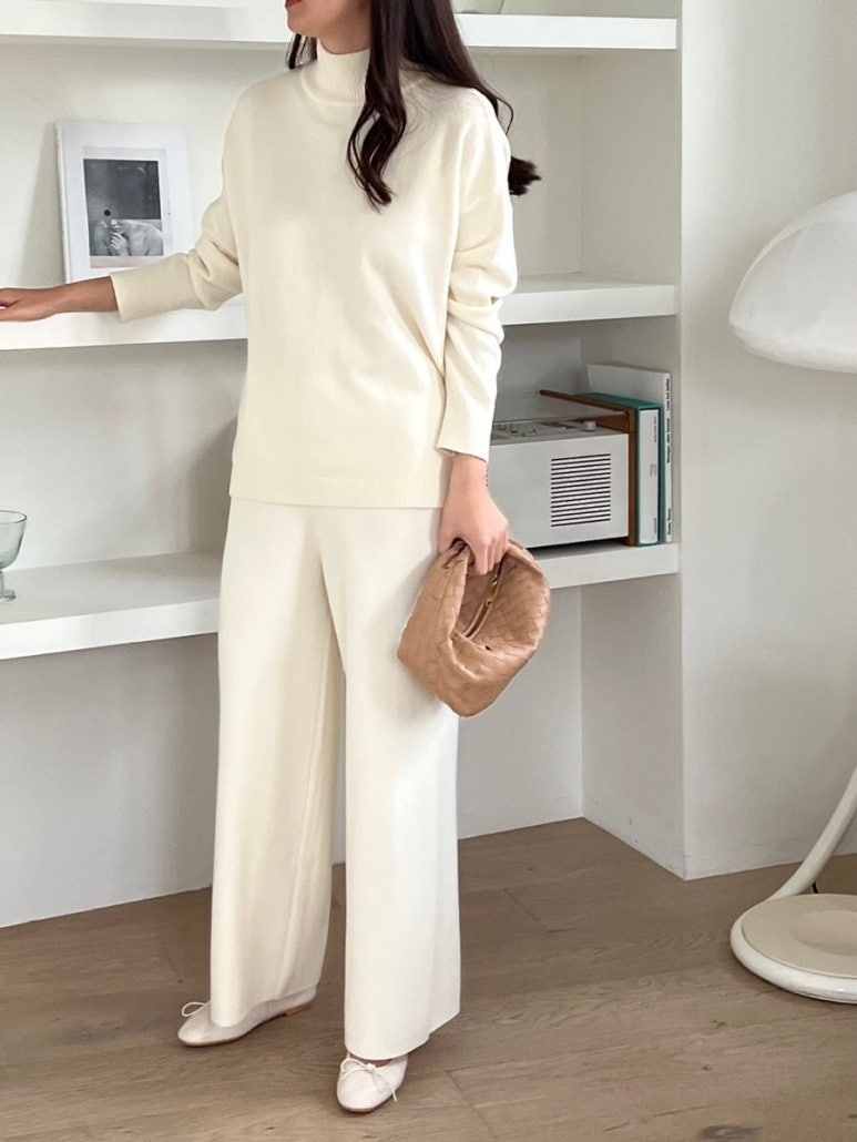 (F/W) Half neck knit set