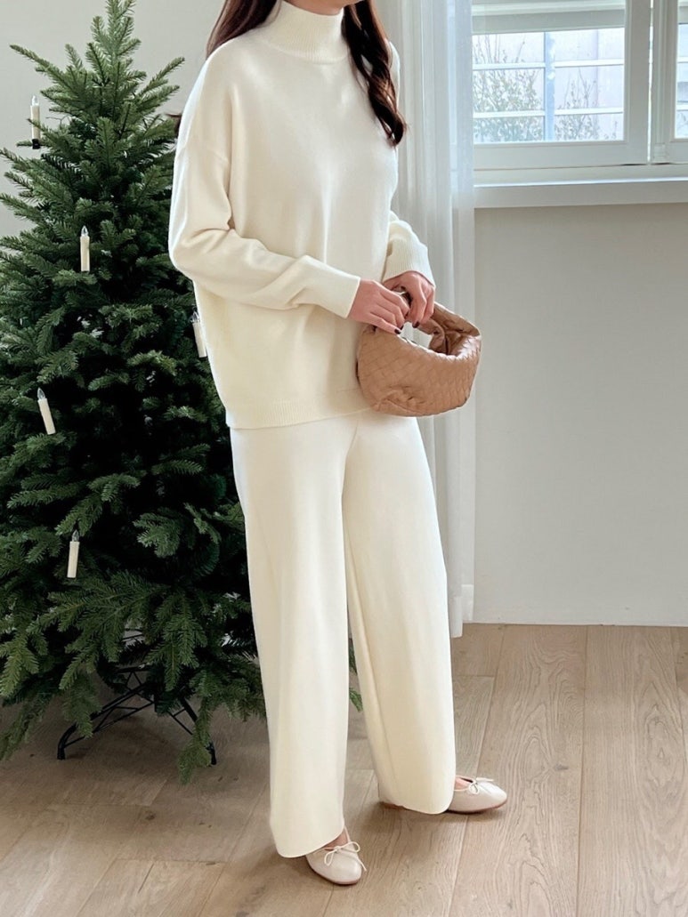 (F/W) Half neck knit set