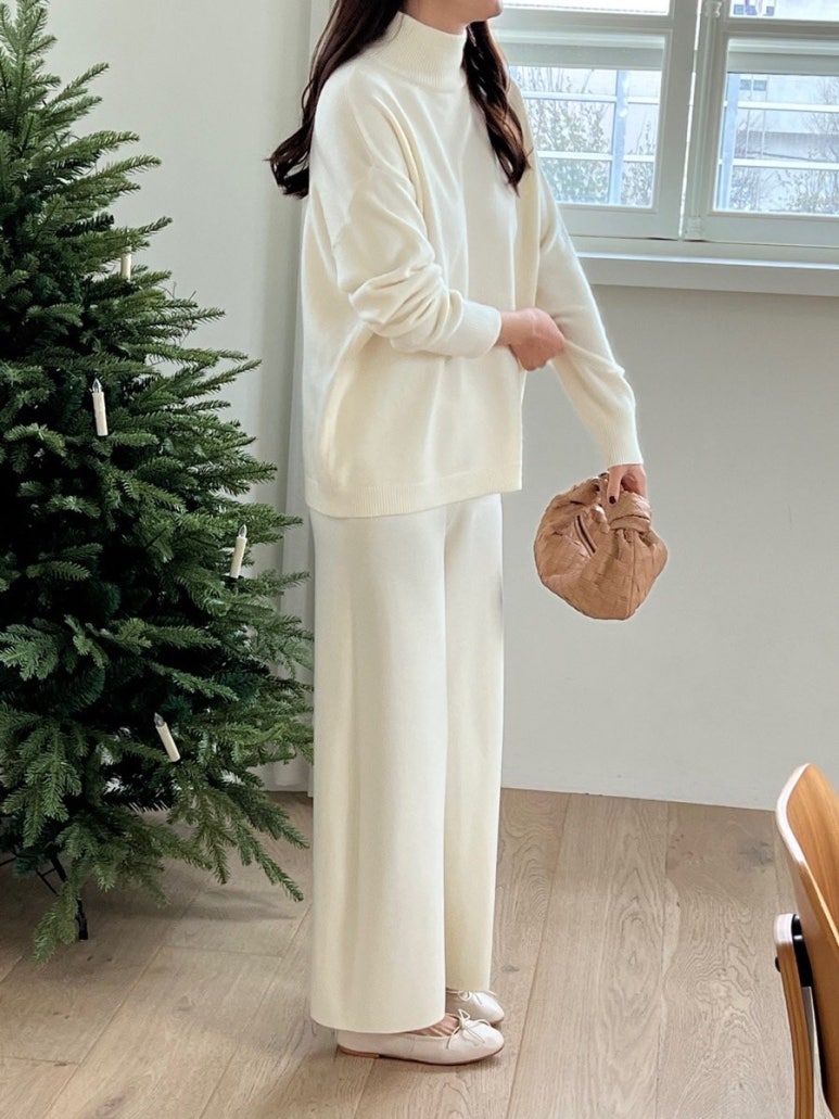 (F/W) Half neck knit set