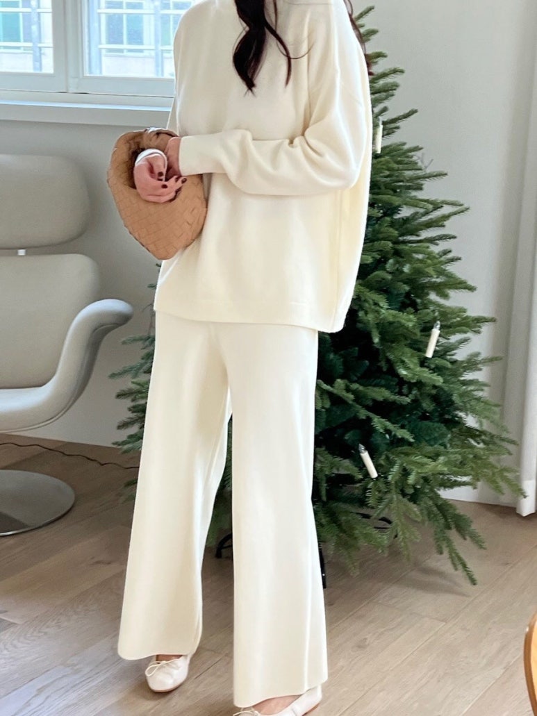 (F/W) Half neck knit set