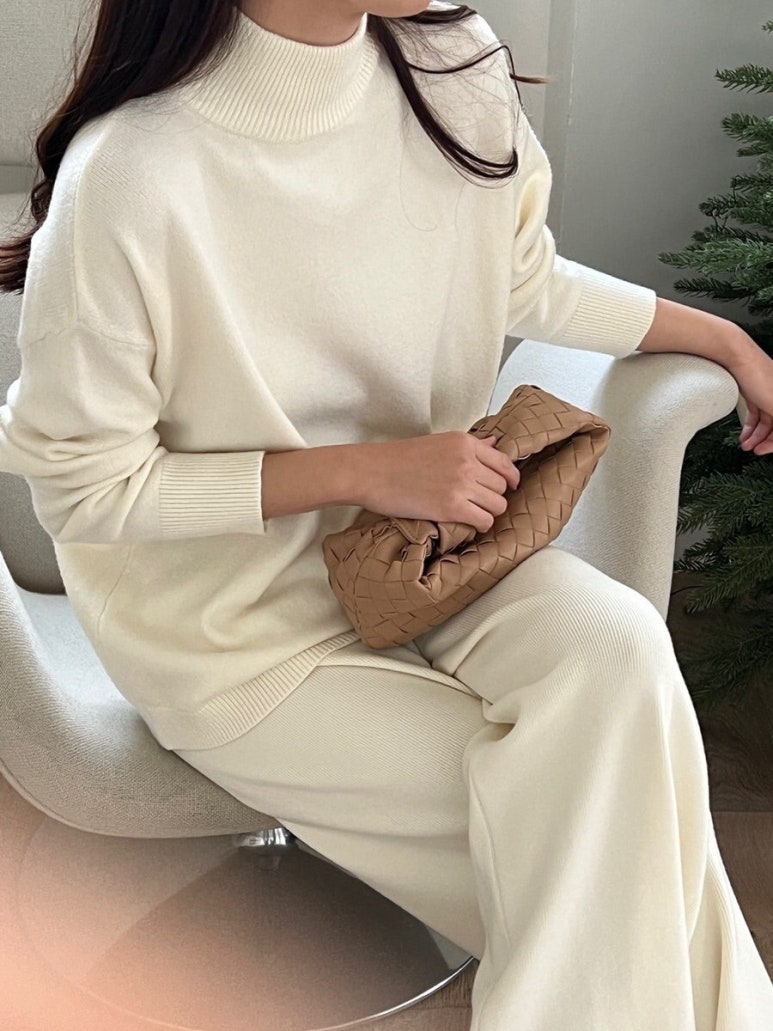 (F/W) Half neck knit set