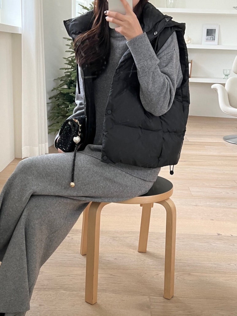 (F/W) Half neck knit set