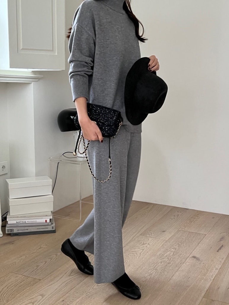 (F/W) Half neck knit set
