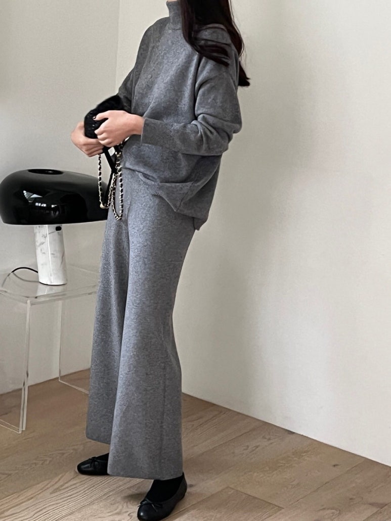 (F/W) Half neck knit set