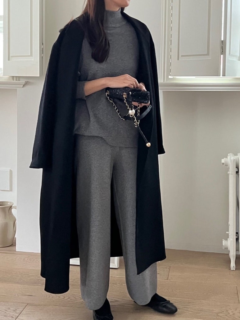 (F/W) Half neck knit set