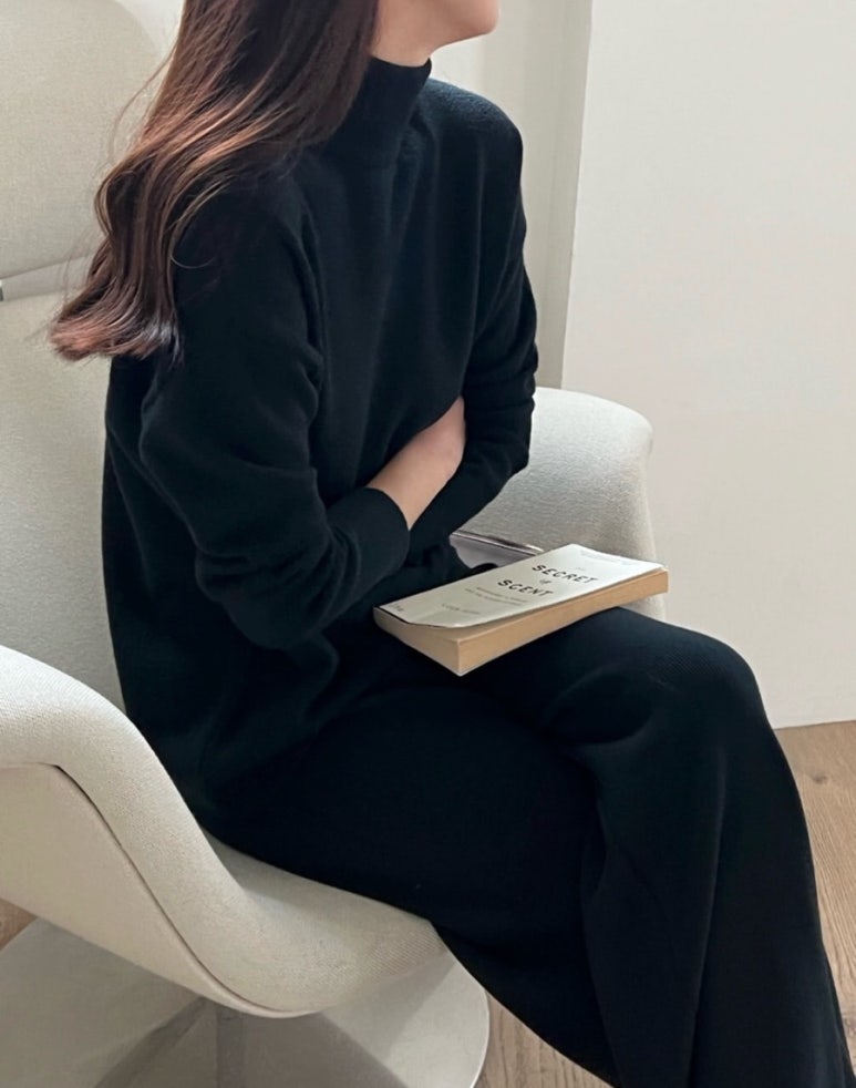 (F/W) Half neck knit set