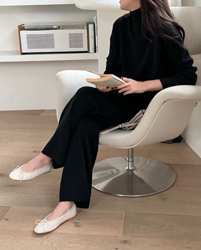 (F/W) Half neck knit set