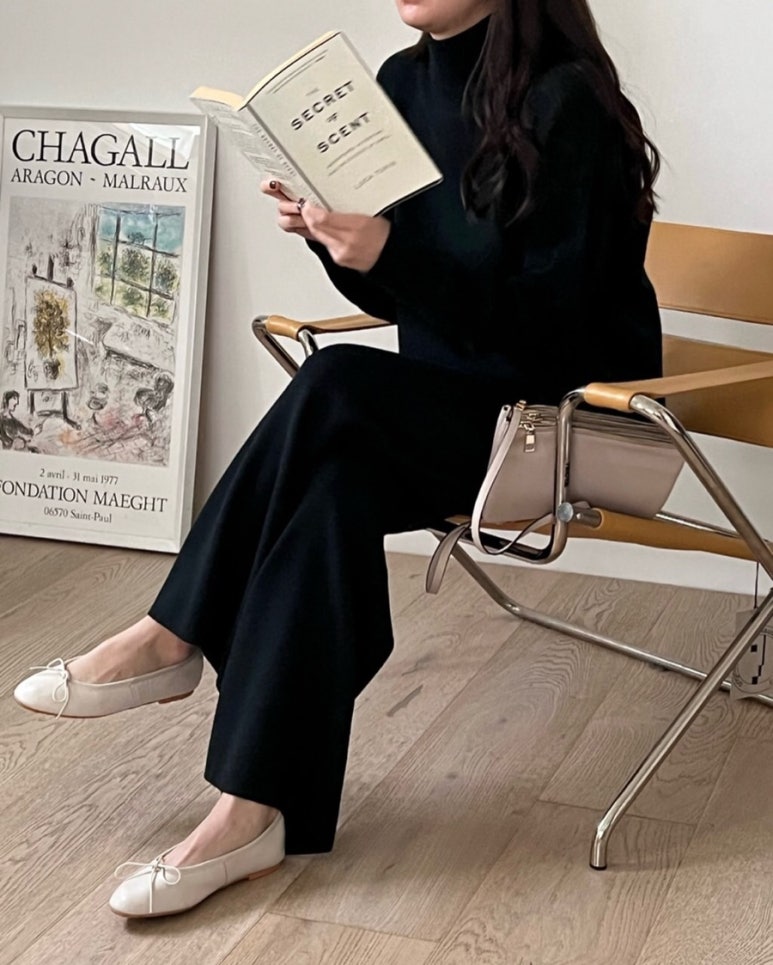 (F/W) Half neck knit set