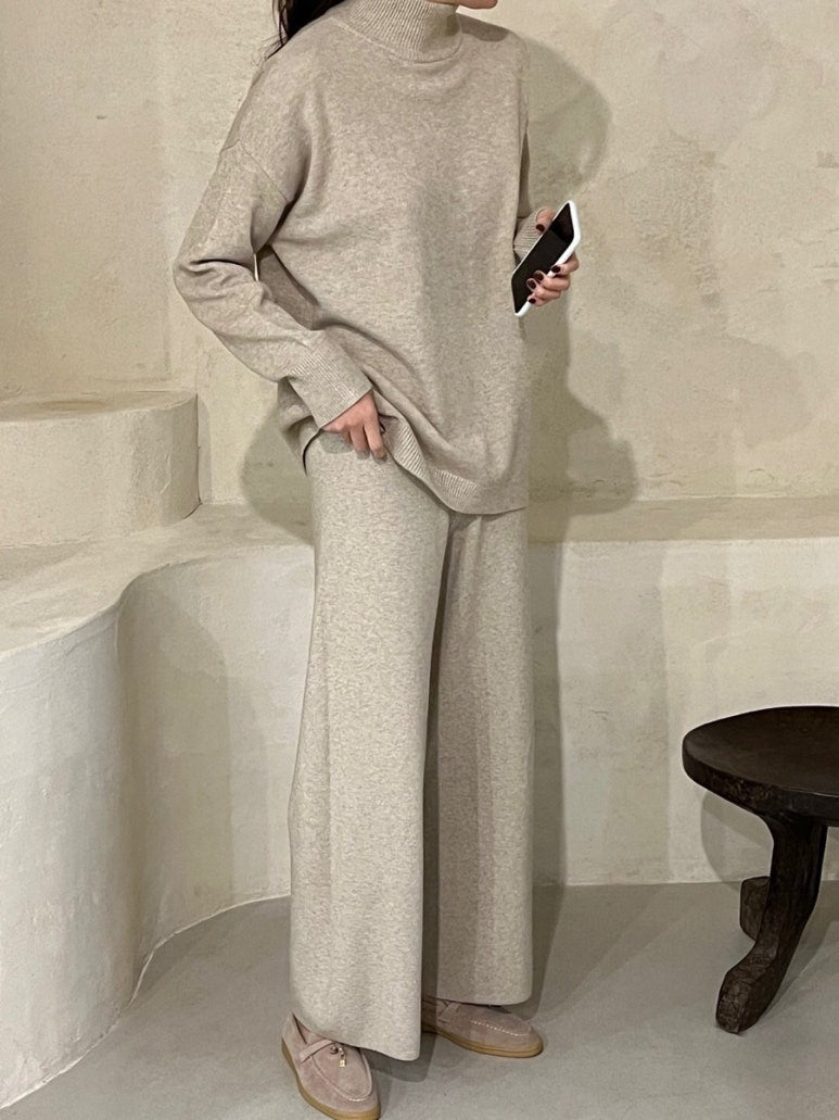 (F/W) Half neck knit set