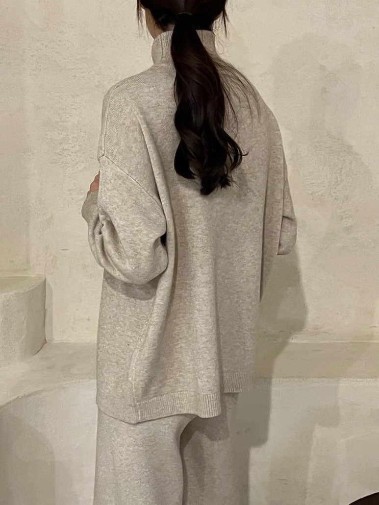 (F/W) Half neck knit set