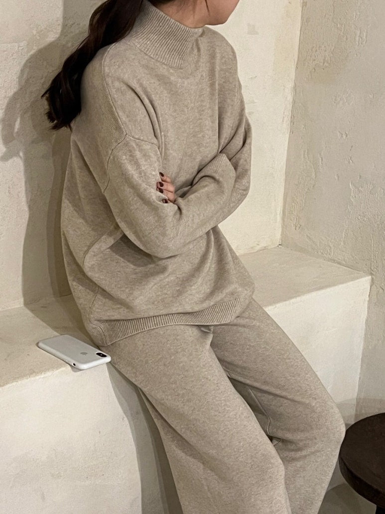 (F/W) Half neck knit set