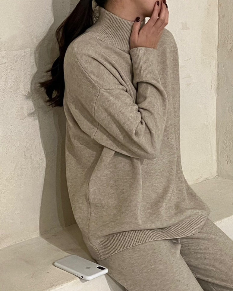 (F/W) Half neck knit set