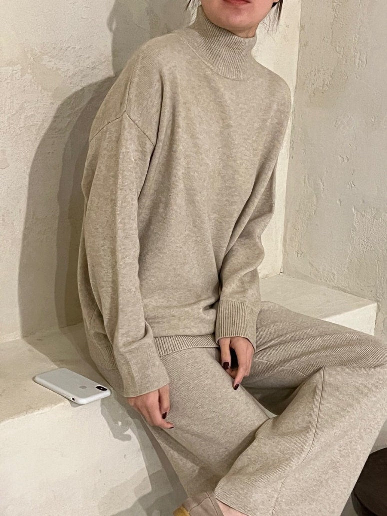 (F/W) Half neck knit set