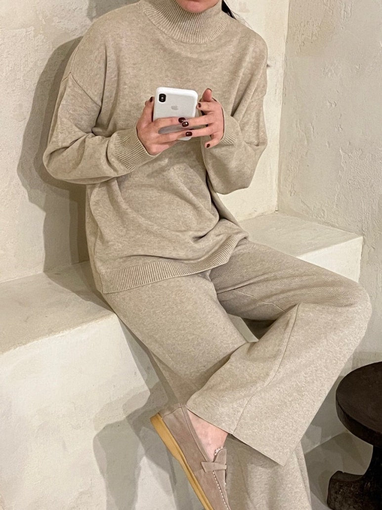(F/W) Half neck knit set