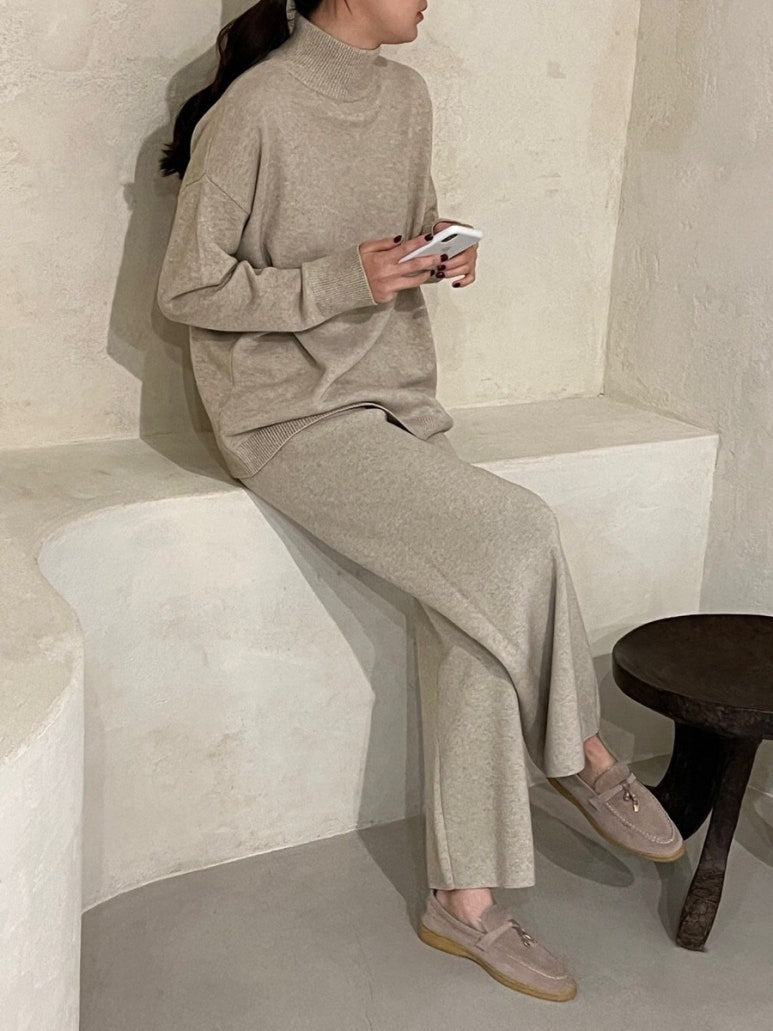 (F/W) Half neck knit set