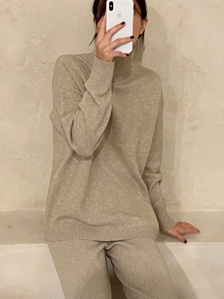 (F/W) Half neck knit set