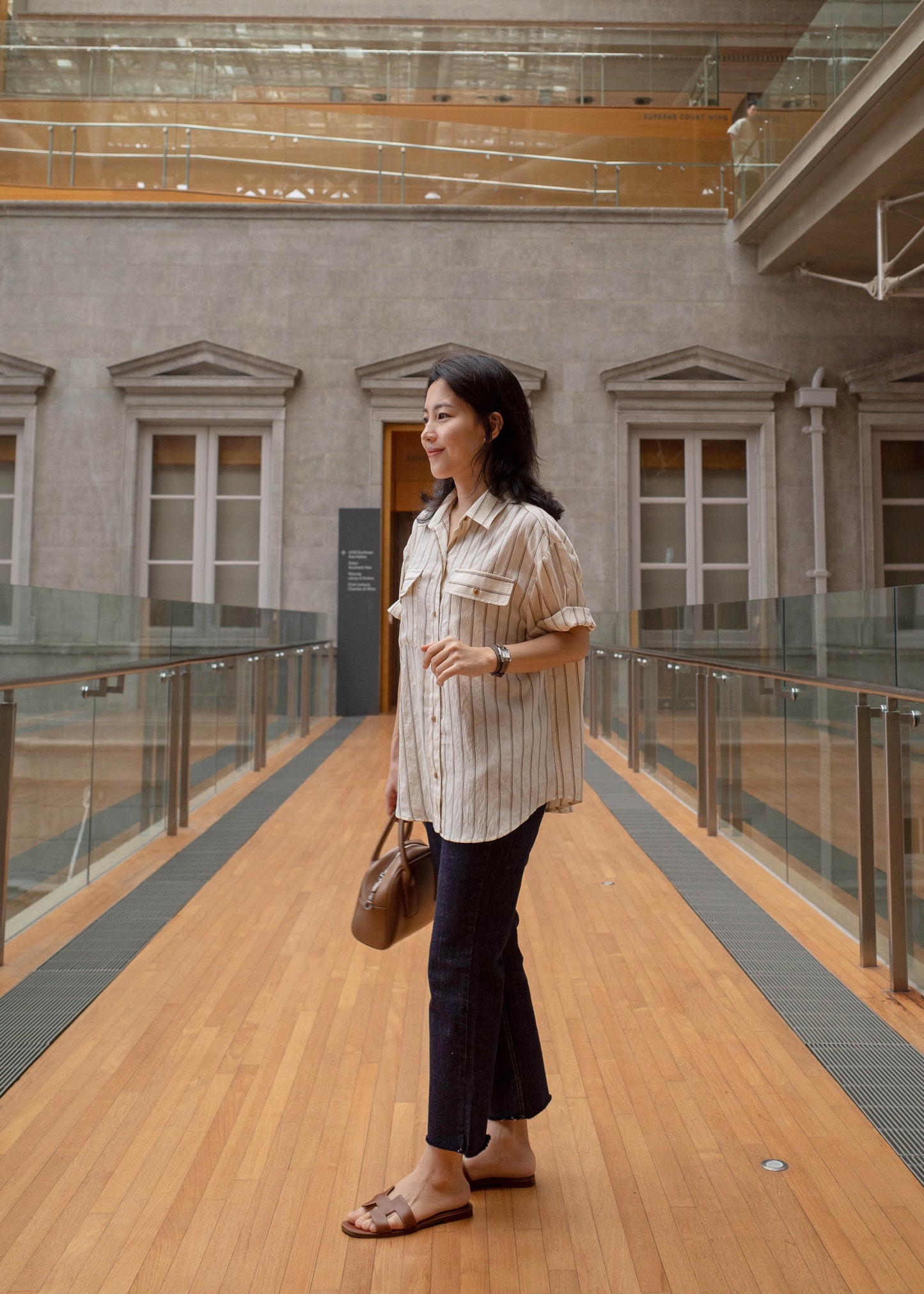 Boxy striped shirt