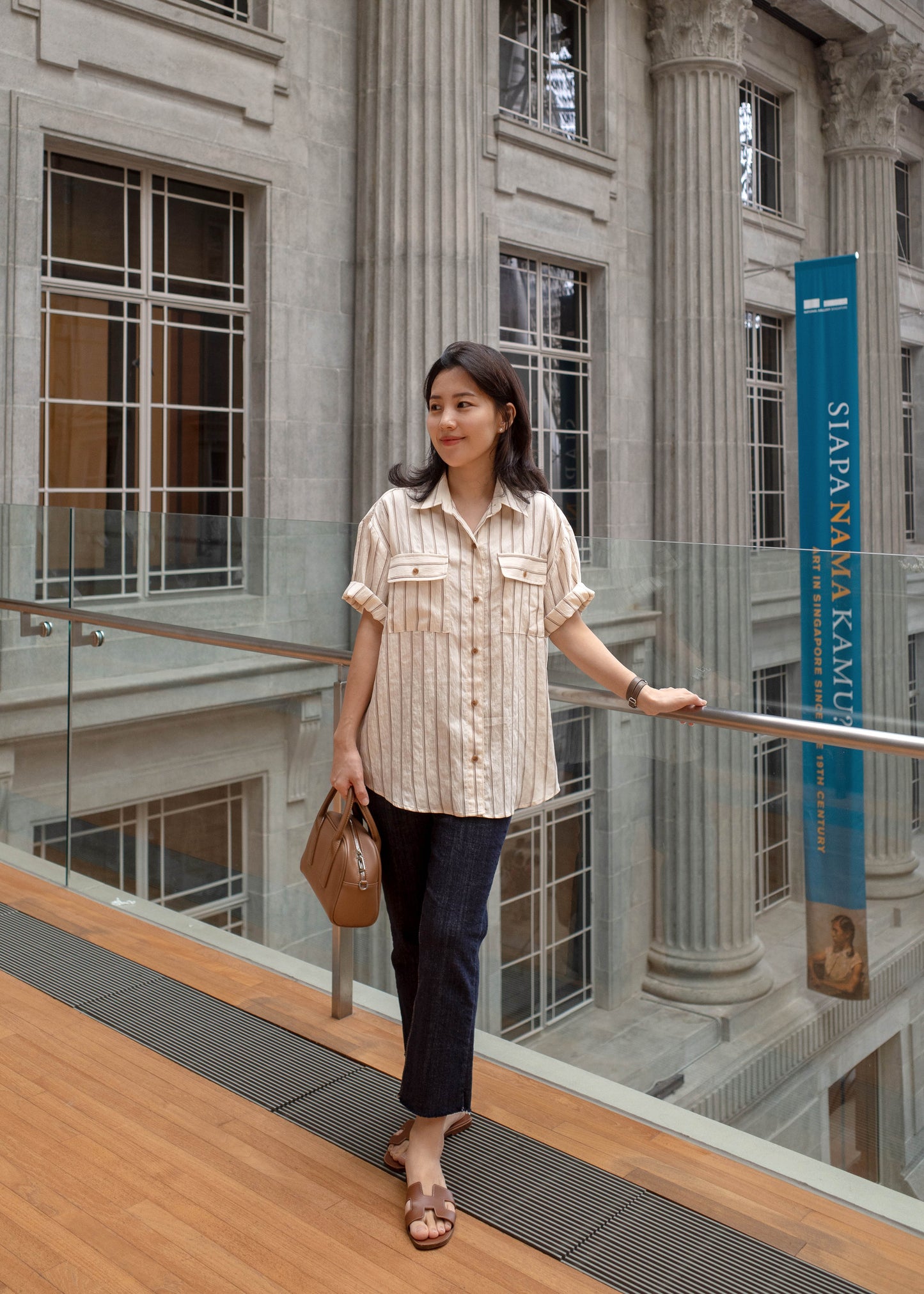 Boxy striped shirt