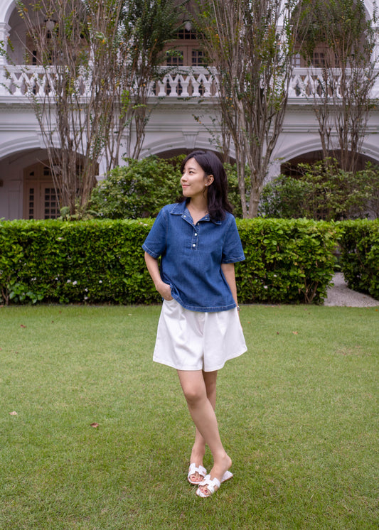 Denim blouse