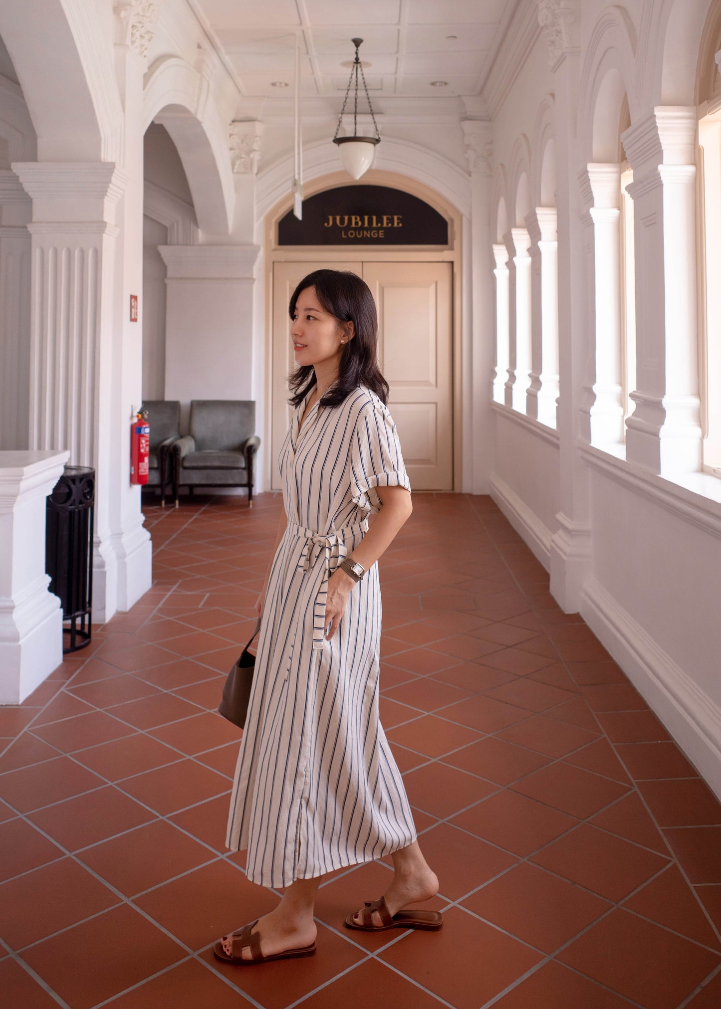 Striped shirt dress