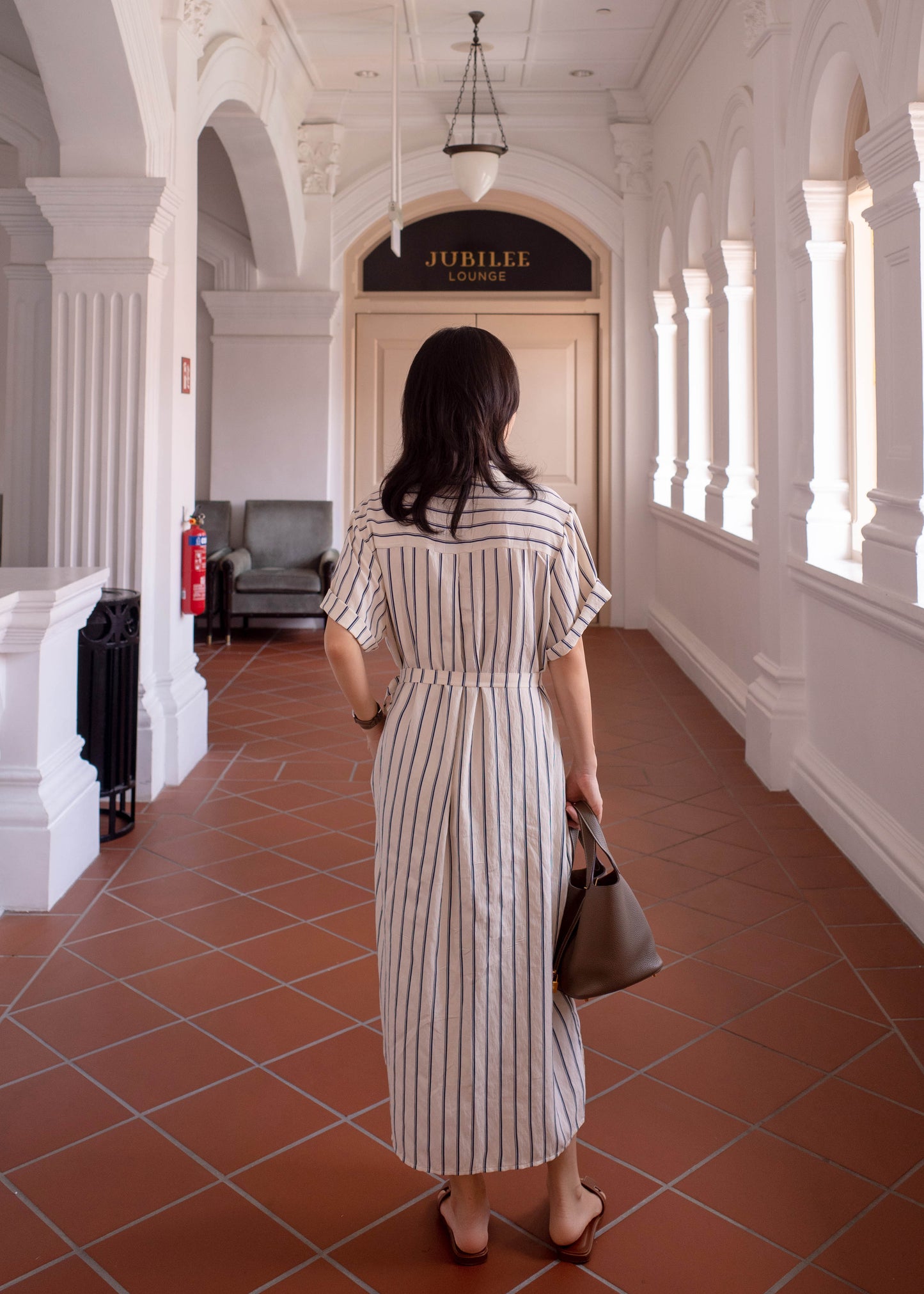 Striped shirt dress