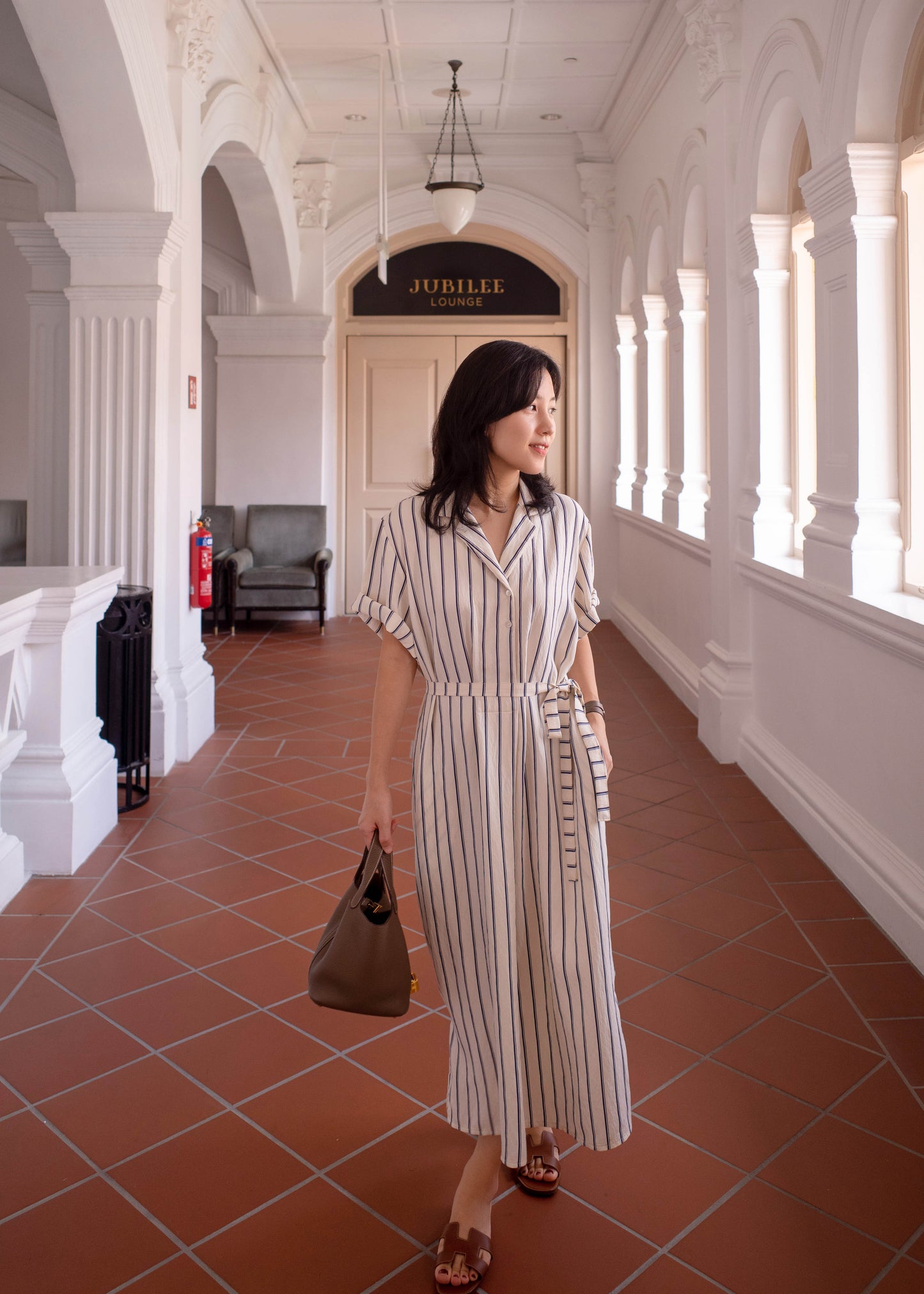 Striped shirt dress