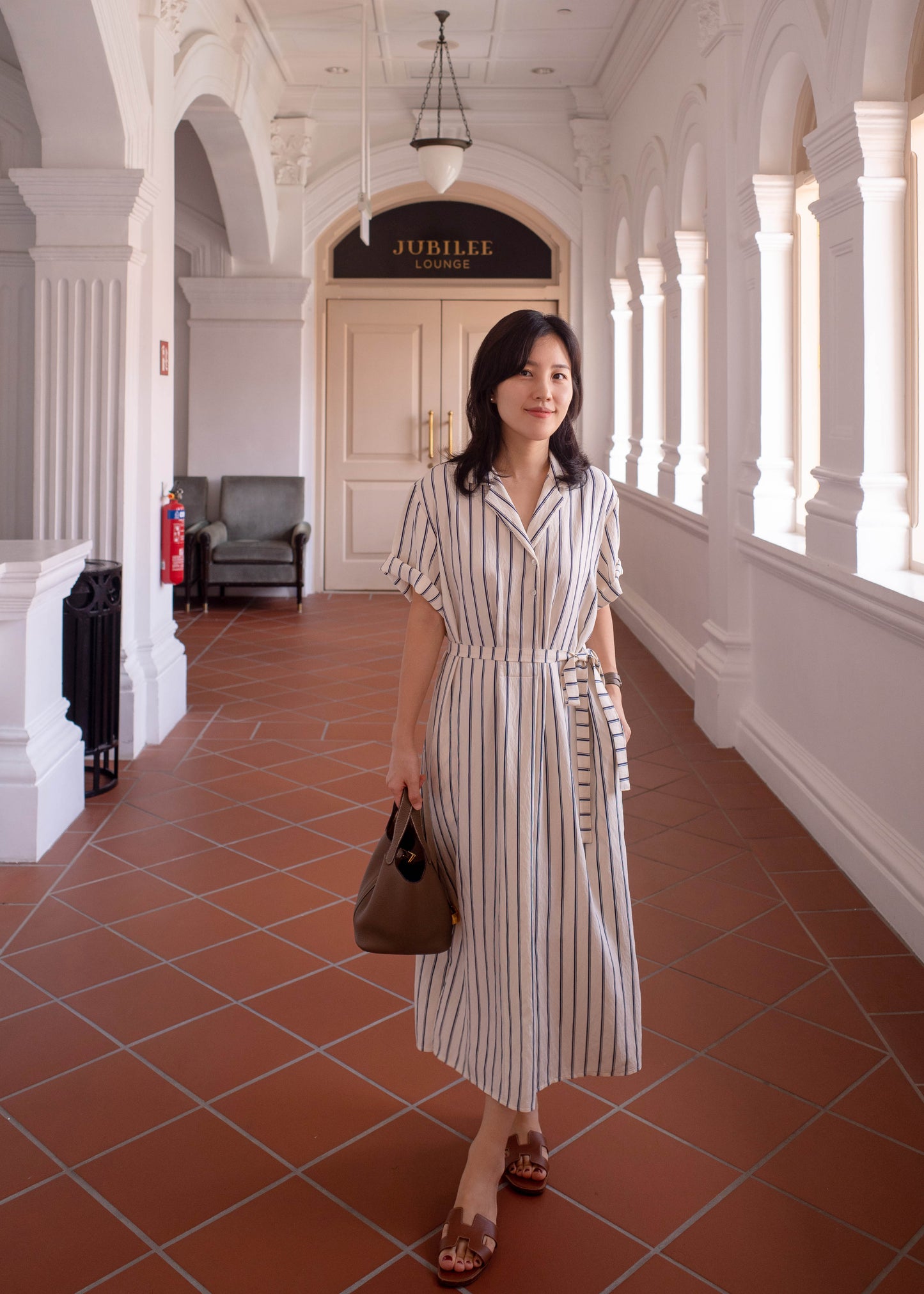 Striped shirt dress