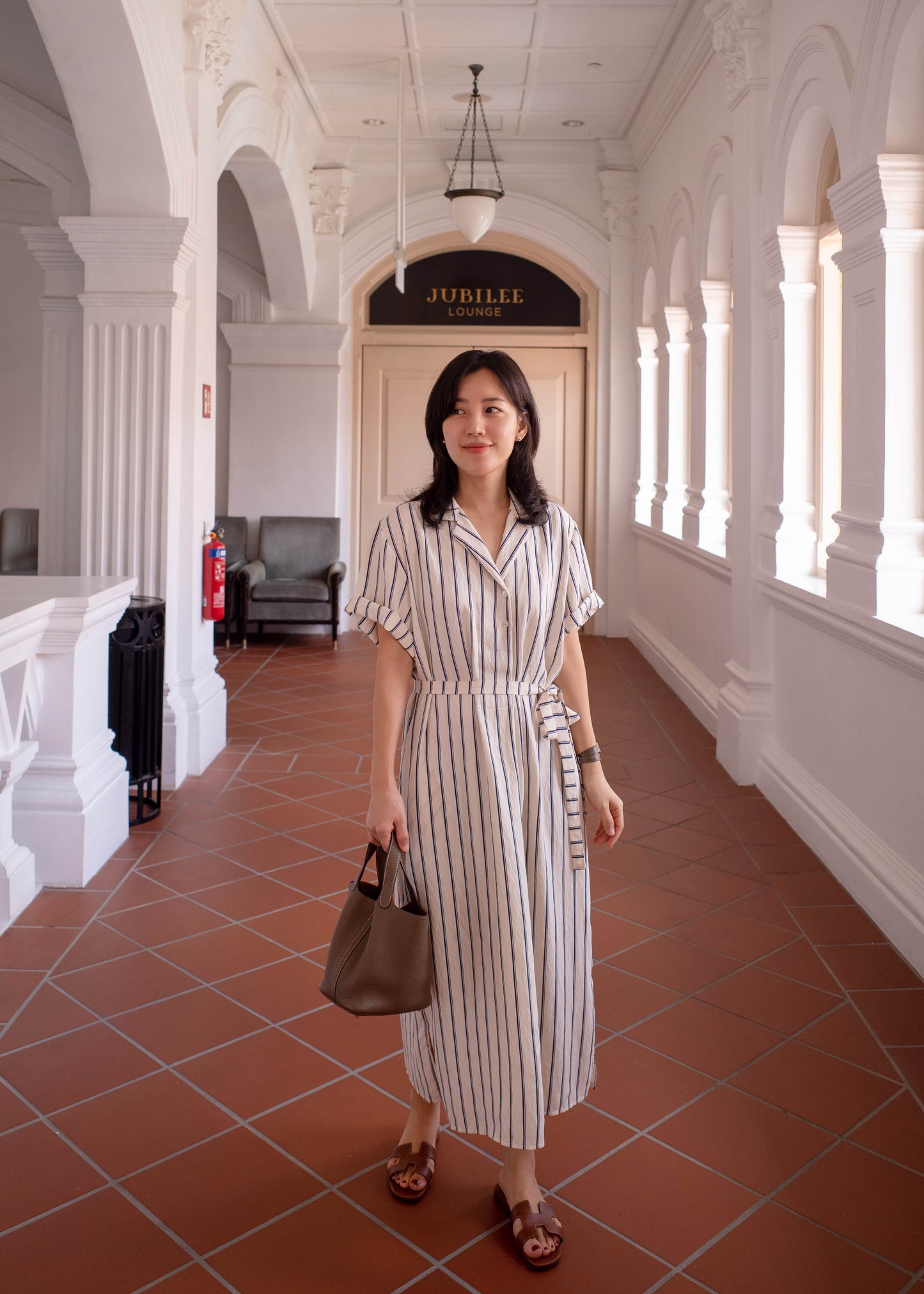 Striped shirt dress