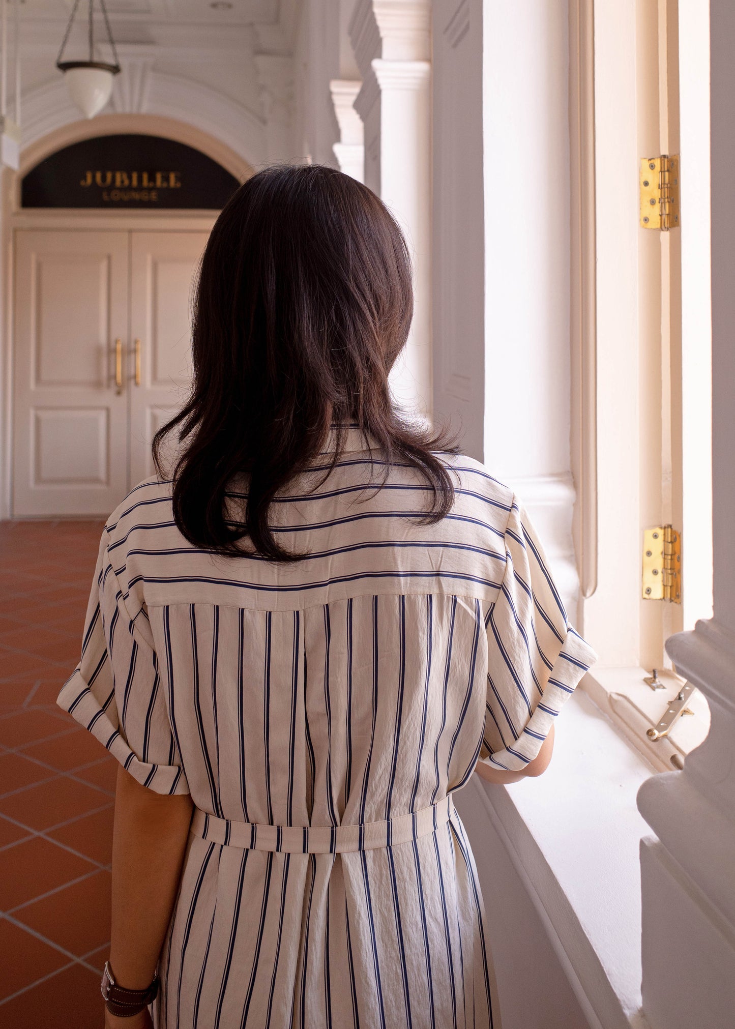 Striped shirt dress