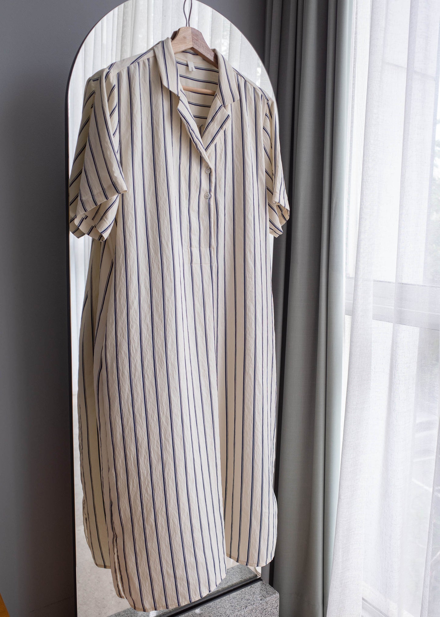 Striped shirt dress