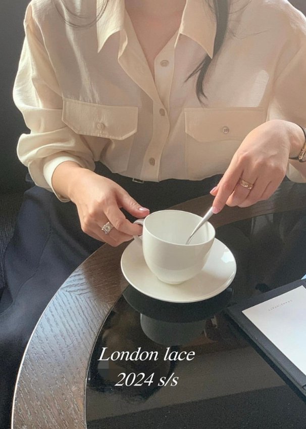 London lace silky shirt