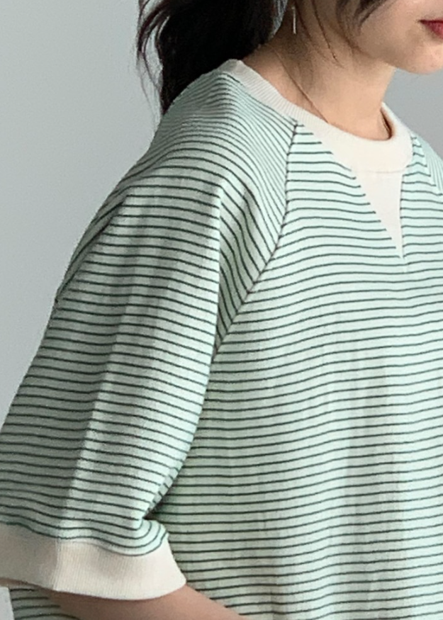 Striped sweat tee