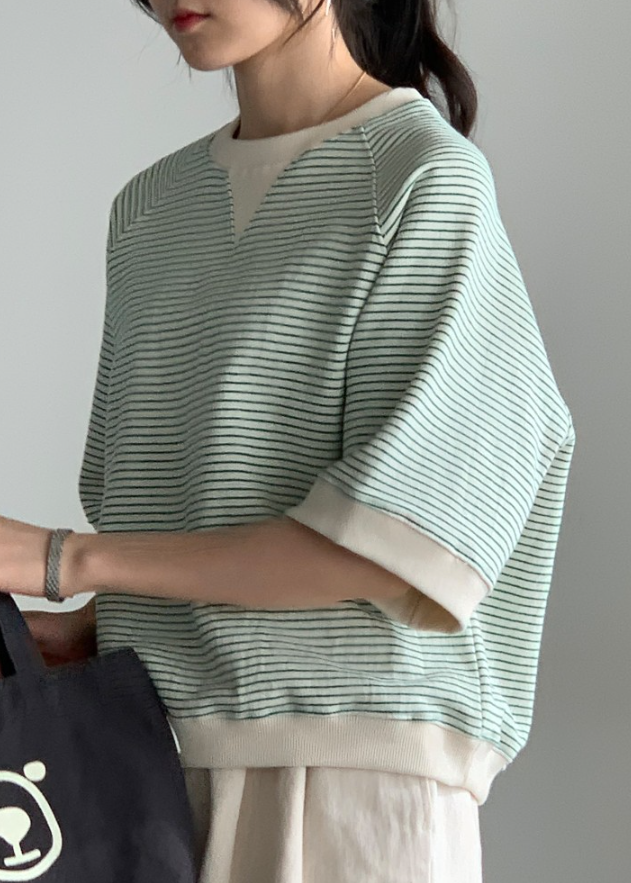 Striped sweat tee