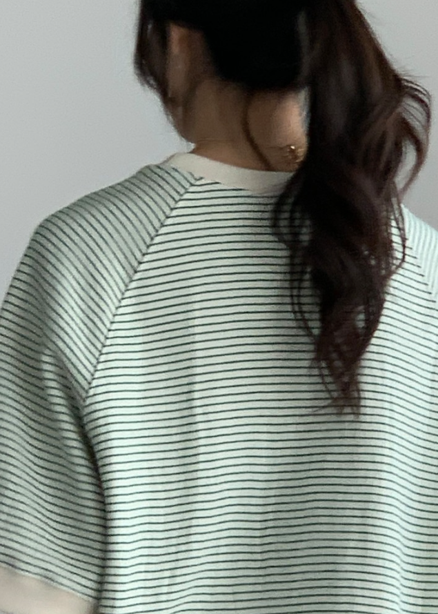 Striped sweat tee