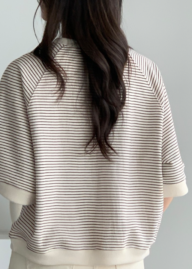 Striped sweat tee