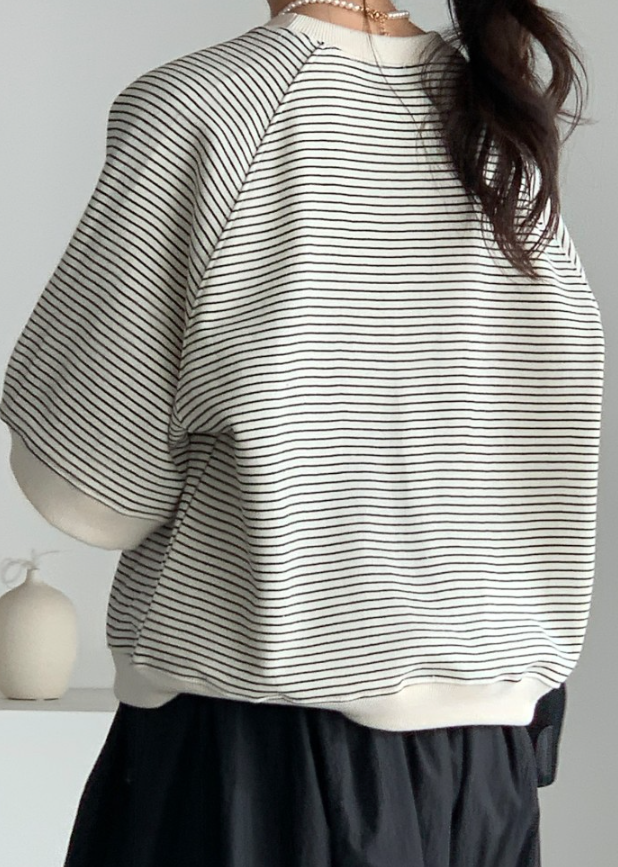 Striped sweat tee