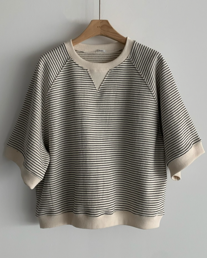 Striped sweat tee