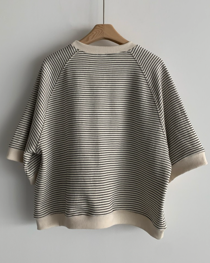 Striped sweat tee