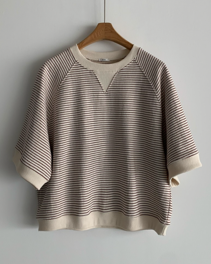 Striped sweat tee