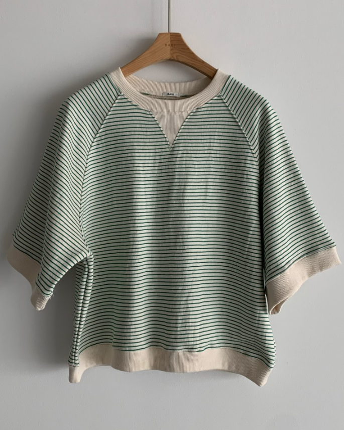 Striped sweat tee