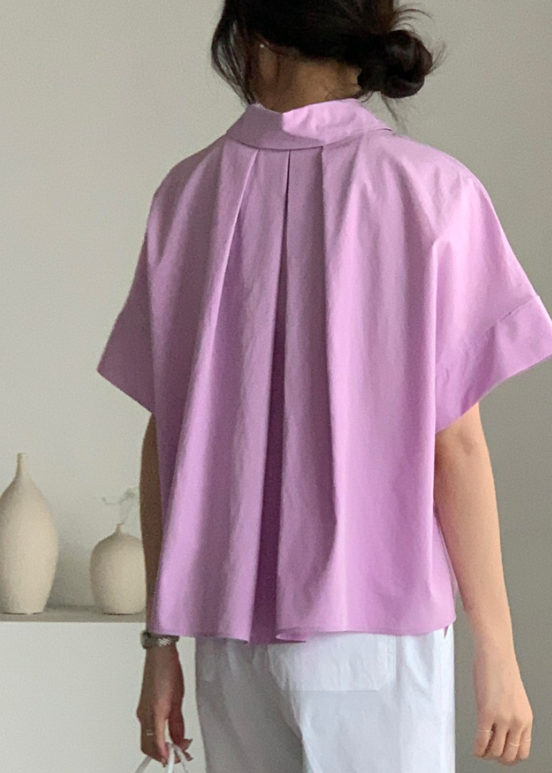 Bari back pleated shirt