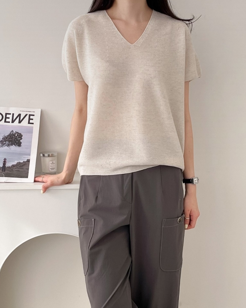 Wholegarment cap sleeves top