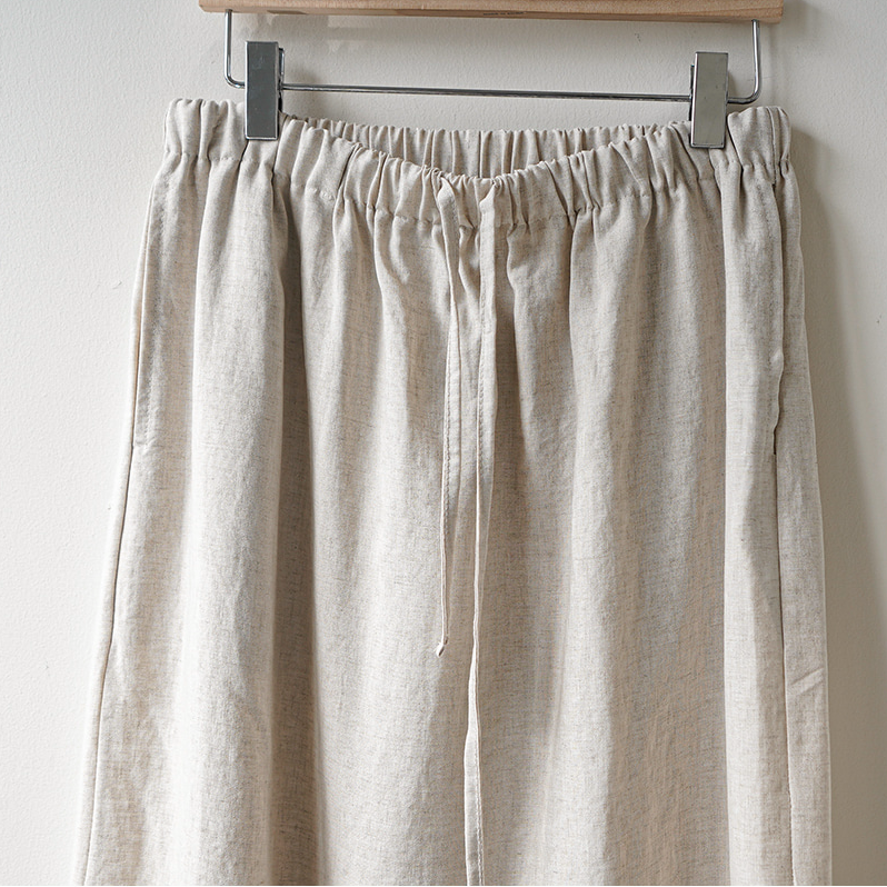 Soft linen midi skirt