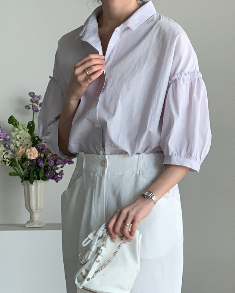 Frill sleeves shirt