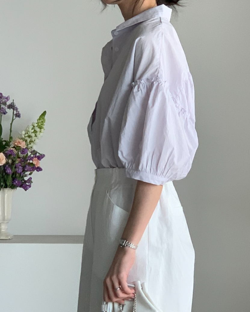 Frill sleeves shirt