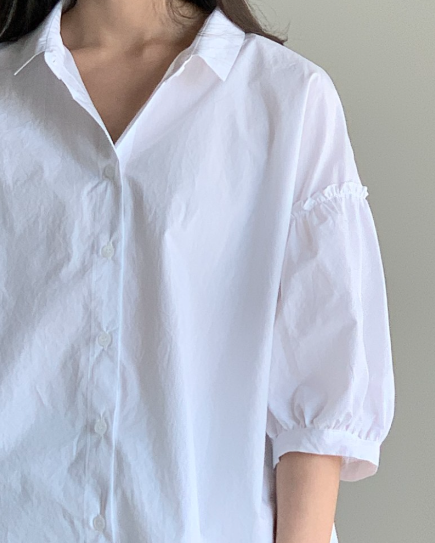 Frill sleeves shirt