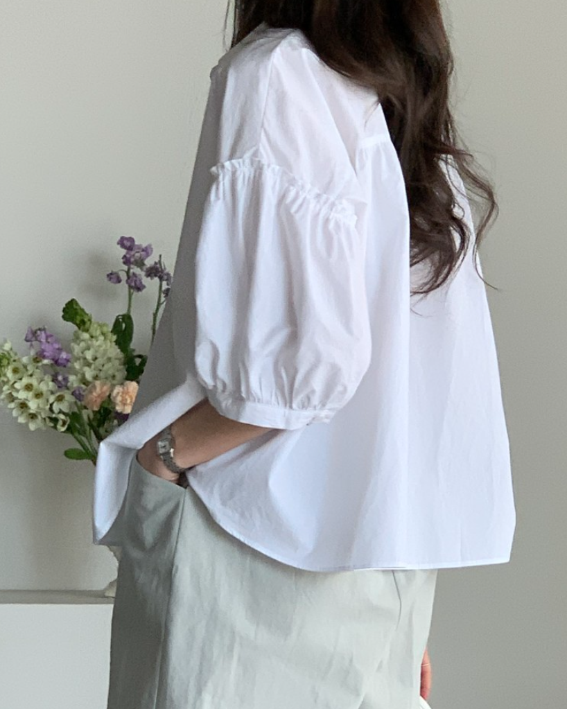 Frill sleeves shirt