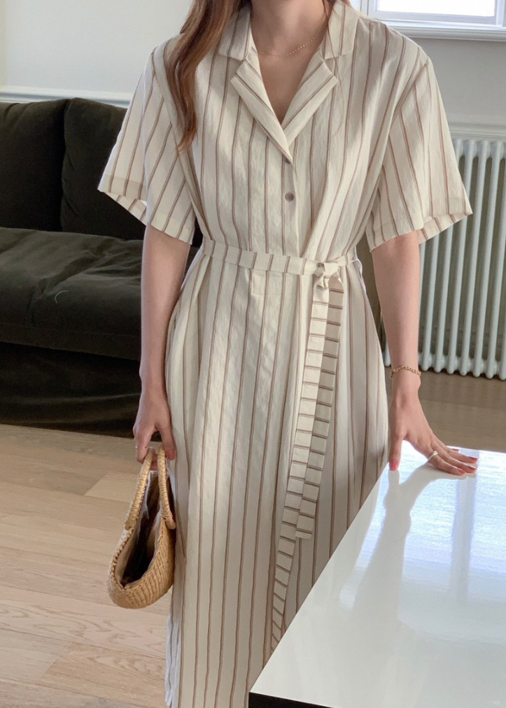 Striped shirt dress